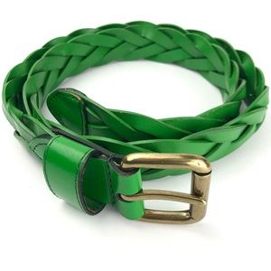Accessories - Green Braided Leather Belt Accessories - Green Braided Leather Belt